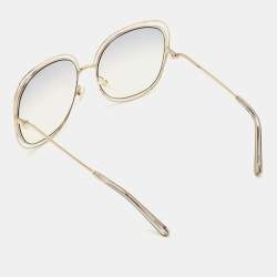 Chloe Gold Carlina Oversized Gradient Sunglasses