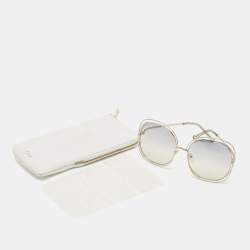 Chloe Gold Carlina Oversized Gradient Sunglasses