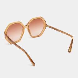Chloe Orange/Pink Gradient CH0008S Esther Hexagonal Sunglasses