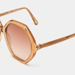 Chloe Orange/Pink Gradient CH0008S Esther Hexagonal Sunglasses