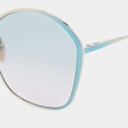 Pre Owned Chloé Blue/Pink Gradient CH0015S Oversized Sunglasses