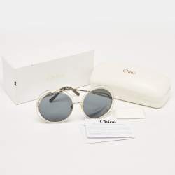 Pre Owned Chloe Black/Gold CE114S  Round Sunglasses