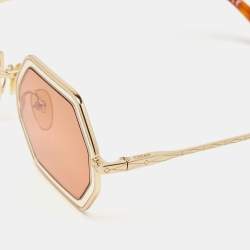 Chloe Gold/Brown CE146S Tally Geometric Sunglasses