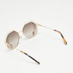 Chloe Brown/Gold Gradient CE132SRI Poppy Geometric Sunglasses