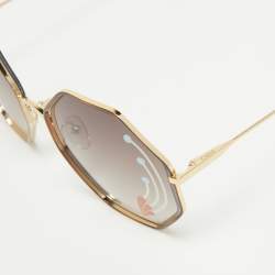 Chloe Brown/Gold Gradient CE132SRI Poppy Geometric Sunglasses
