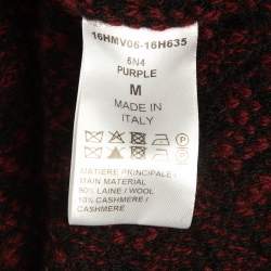 Pre Owned Chloe Burgundy Fleece Zip Front Jacket M