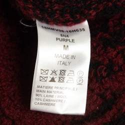Pre Owned Chloe Burgundy Fleece Zip Front Jacket M