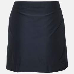 Pre Owned Chloe Black Silk & Wool Embroidered Mini Skirt L
