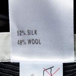 Pre Owned Chloe Black Silk & Wool Embroidered Mini Skirt L