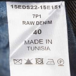 Pre Owned Chloe Indigo Raw Denim High Waist Shorts M