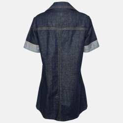 Pre Owned Chloe Blue Denim Shirt Dress L