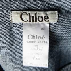 Pre Owned Chloe Blue Denim Shirt Dress L