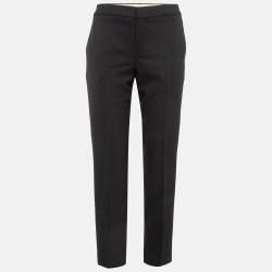 Pre Owned Chloé Black Wool Formal Trousers M