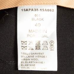 Pre Owned Chloé Black Wool Formal Trousers M