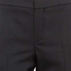 Pre Owned Chloé Black Wool Formal Trousers M