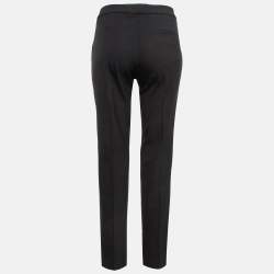 Pre Owned Chloé Black Wool Formal Trousers M