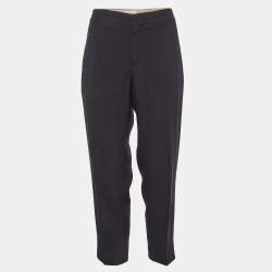 Chloe Black Gabardine Trousers L 