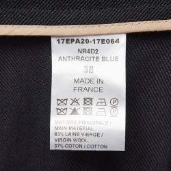 Pre Owned Chloe Navy Blue Wool Blend Sailor Pants M