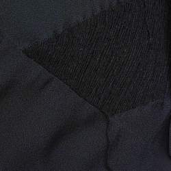 Pre Owned Chloe Black Crepe One Shoulder Belted Maxi Dress M