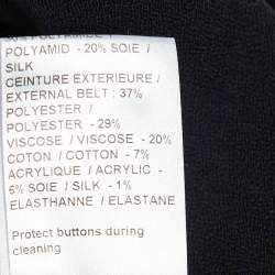 Pre Owned Chloe Black Crepe One Shoulder Belted Maxi Dress M