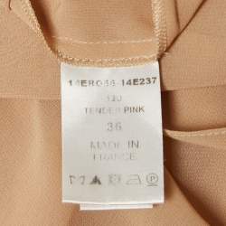 Pre Owned Chloe Pink Crepe Sleeveless Asymmetric Midi Dress S