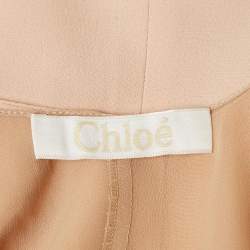 Pre Owned Chloe Pink Crepe Sleeveless Asymmetric Midi Dress S