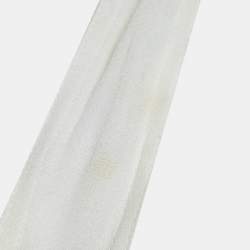 Pre Owned Chloe Milk White Georgette Buckle Front Pleated Mini Dress S