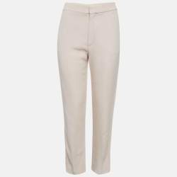 Chloe Pink Crepe Regular Trousers M