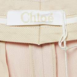 Chloe Pink Crepe Regular Trousers M