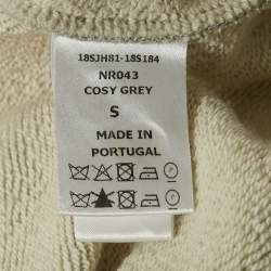 Pre Owned Chloe Grey Printed Cotton Knit Crew Neck Sweatshirt S