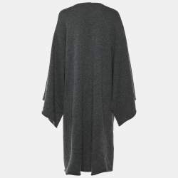 Pre Owned Chloe Grey Cashmere Knit Oversized Sweater Dress S