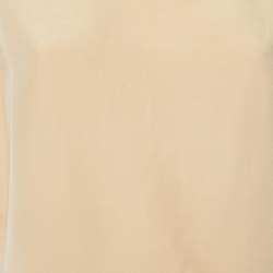 Chloe Peach/Beige Silk Sleeveless Top L