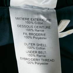 Pre Owned Chloe Navy Blue Broderie Anglaise Cotton Maxi Skirt M