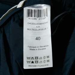 Pre Owned Chloe Navy Blue Broderie Anglaise Cotton Maxi Skirt M