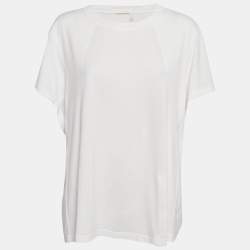 Chloe White Jersey Cotton Crew Neck T-Shirt M