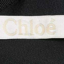 Chloe Black Crepe Flared Knee Length Skirt L