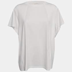 Chloe White Cotton Jersey Loose Fit T-Shirt M
