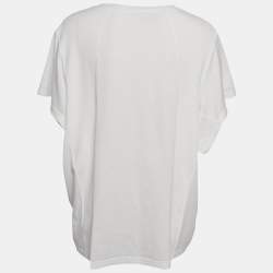 Chloe White Cotton Jersey Loose Fit T-Shirt M
