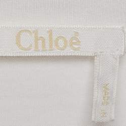 Chloe White Cotton Jersey Loose Fit T-Shirt M