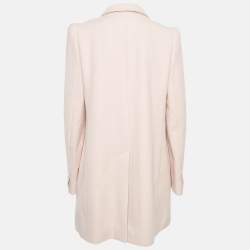 Pre Owned Chloe Pink Wool Felt Mid-Length Coat L