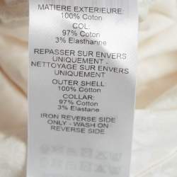 Pre Owned Chloe Off White Floral and Logo Print Jersey T-Shirt S