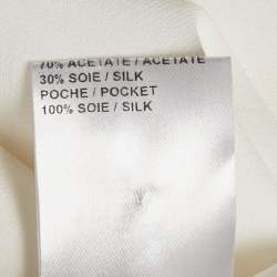 Chloe Milk White Crepe Wide-Leg Pants M