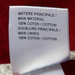 Pre Owned Chloe Dark Ruby Cotton Tie Sleeve Detail Blouse S