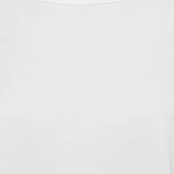 Pre Owned Chloe White Cotton Knit Ruffled Sleeve Top S