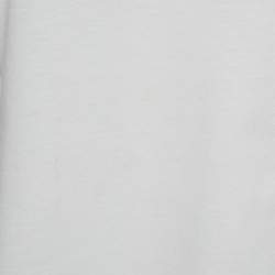 Pre Owned Chloe White Cotton Knit Ruffled Sleeve Top S