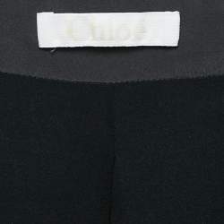 Pre Owned Chloe Charcoal Grey Rhinestone Embellished Silk Jacket M