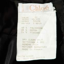 Chloe Black Silk & Lace Crop Top & Maxi Skirt Set L
