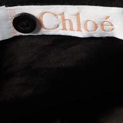 Chloe Black Silk & Lace Crop Top & Maxi Skirt Set L