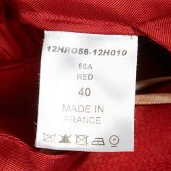 Chloe Red Silk One Shoulder Midi Dress M