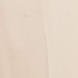 Chloe Beige Crepe Pleated Trousers M